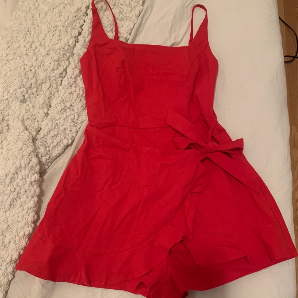 Princess Polly red romper